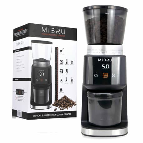 Mibru Electric Coffee Grinder with Touch Timer