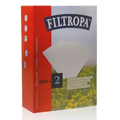 فلاتر فلتروبا للقهوة الأمريكية 100 فلتر | Filtropa Filter مقاس # 2