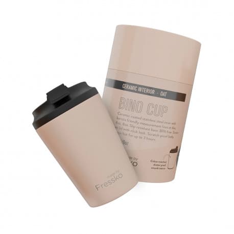 Oat Ceramic Interior Reusable Cup 8oz - Fressko