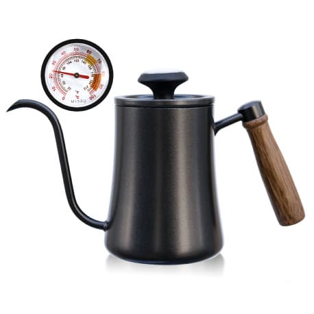 Coffee drip pot 550ml thermometer lid black