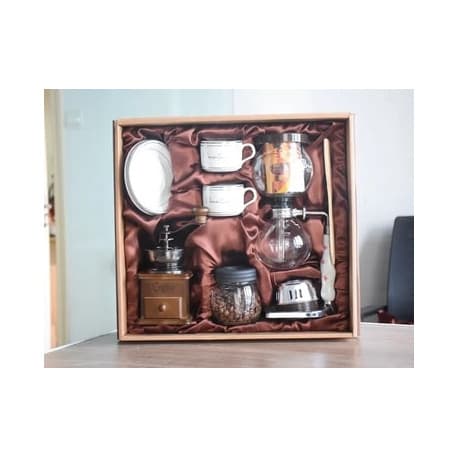 Coffee Gift Set, Glass & Ceramic - Design 04