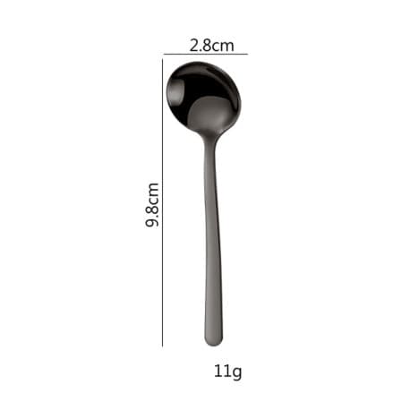 Stainless steel spoon black 9.8 cm