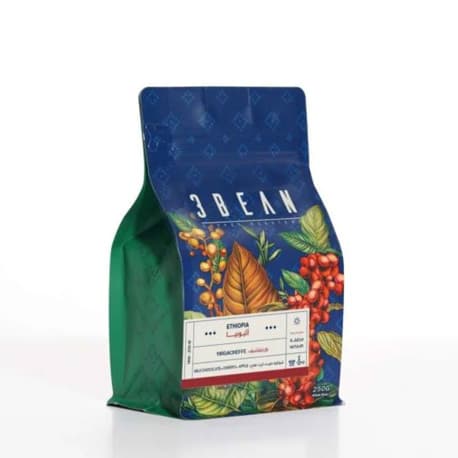 قهوة اثيوبيا يرغاتشيف محمصة bean3 250 جرام