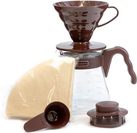 Hario V60 Pour Over Starter Set - Brown