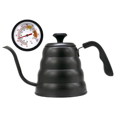 MIBRU Coffee drip pot with thermometer lid 1200ml black