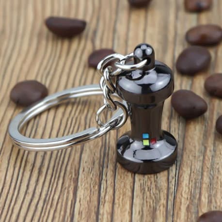 Mibru Coffee Keychain, Tamper Shape - Black