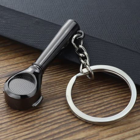 Mibru Coffee Keychain, Naked Portafiltet Shape - Black