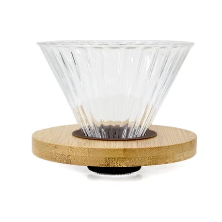 MIBRU Glass With Olive Wood V60 Dripper size 02