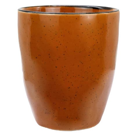 Ceramic Coffee Cup, Dotted Orange - 205ml