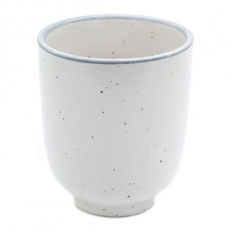 Mibru Ceramic Coffee Cup, Dotted White - 180ml