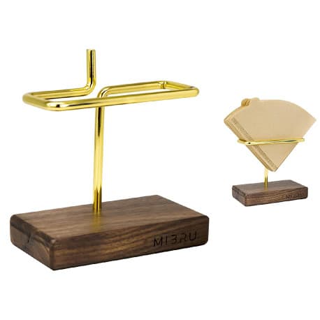Mibru V60 Filter Papers Metal Stand with Wooden Base