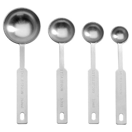 Mibru Set of 4 Stainless Steel Measuring Spoons