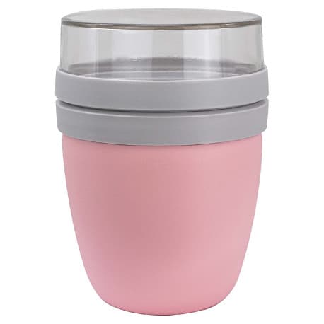 MIBRU Dual Level Food Container For Travel Pink