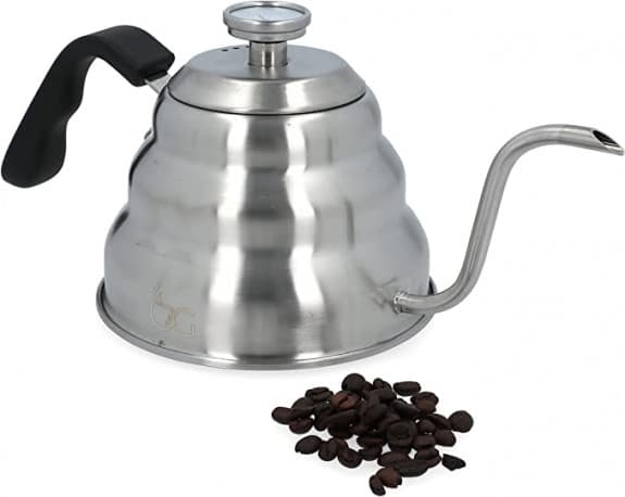 Barista Genie Coffee Drip Kettle With Thermometer Stainless Steel 304 Capacity 1000ML