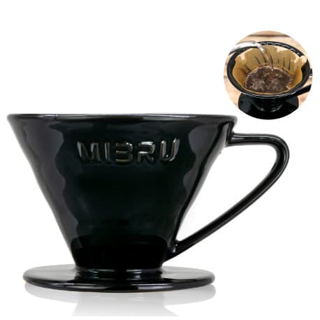 MIBRU V60 Ceramic Drip Funnel Size 02 Black