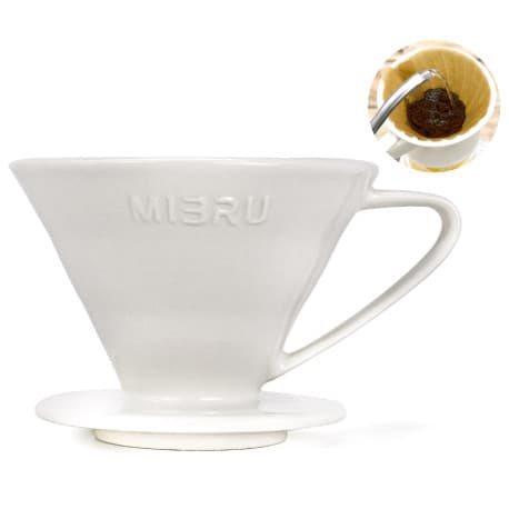 MIBRU V60 Ceramic Dripper Funnel 02 white