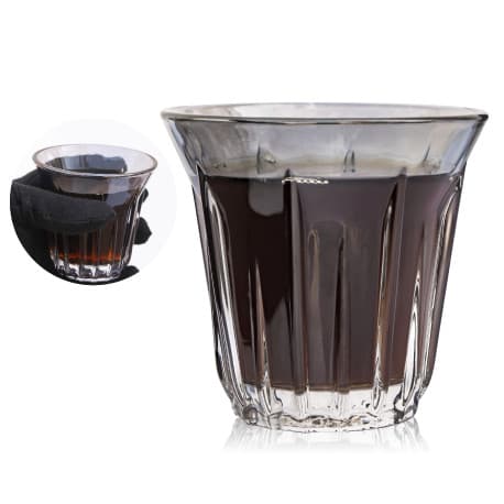 كوب قهوة زجاجي اسود سعة 160 مل