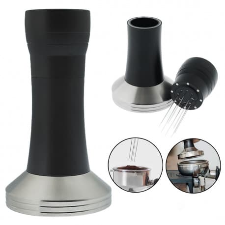 Coffee tamper with needle distributor 53mm 2 in 1