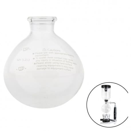 MIBRU Coffee and Tea Syphon Spare Lower Glass 3cups 300ml Syphon Maker Vacuum Coffee Maker for Brewing Coffee and Tea