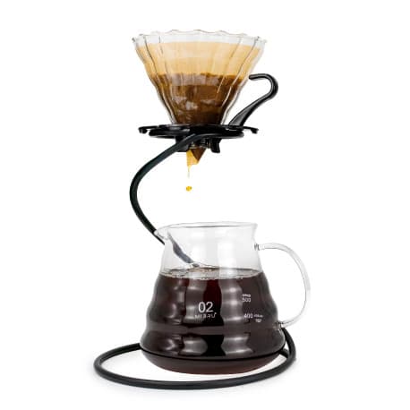 4-piece coffee distiller set with spiral ring