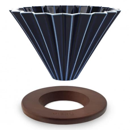 Coffee ceramic dripper zigzag v02 dark blue