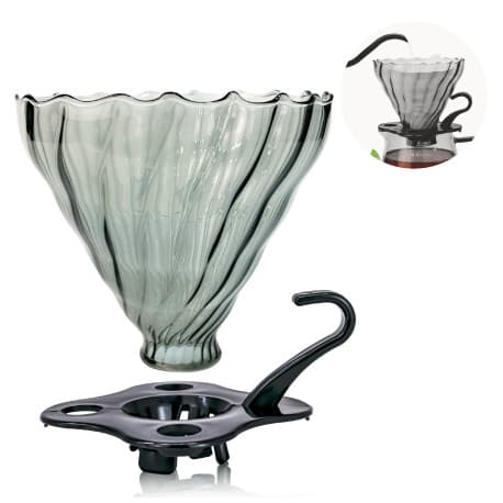 Coffee Glass Dripper 02 Smocky Black
