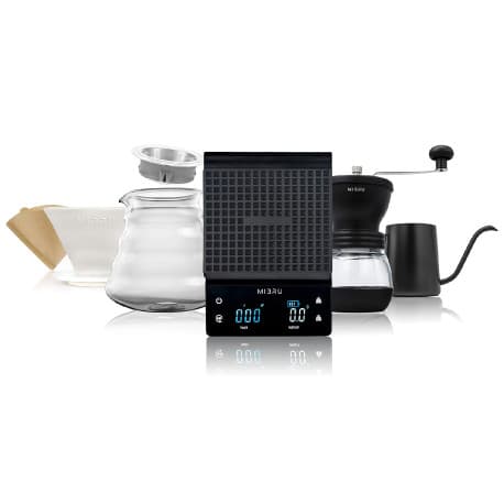 Mibru Coffee Drip Maker 6 In 1 Set V60 Glass Funnels With Serving Bowl And Filters Size 02