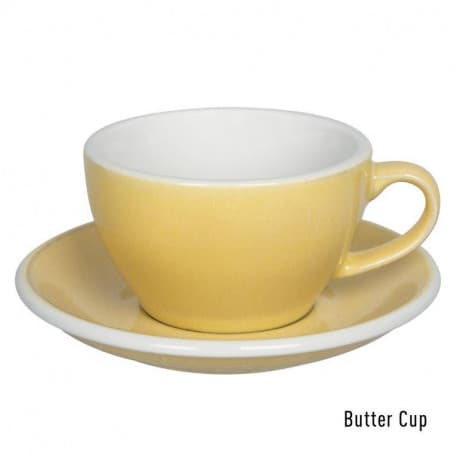 LOVERAMICS Egg Flat White Cup 150ml & Saucer butter cup