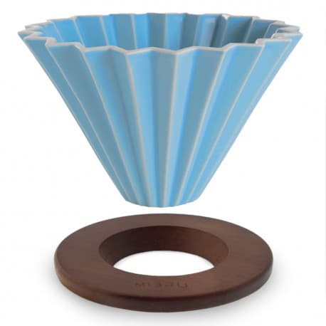 Mibru Ceramic Coffee Zigzag Dripper - Light Blue