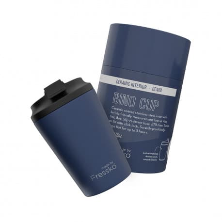 Denim Ceramic Interior Reusable Cup 8oz - Fressko