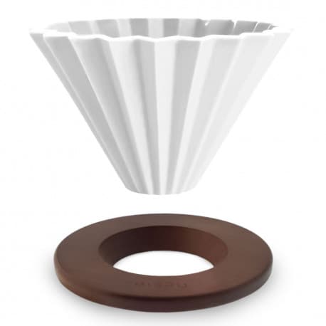 Coffee ceramic dripper v02 zigzag white