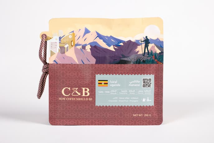 C&B اوغندا ماناناسي حبوب قهوة