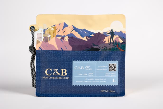 C&B نيوم بلند حبوب قهوة