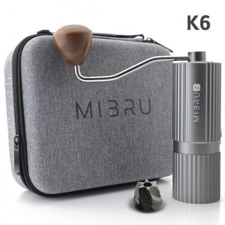 Mibru K6 Manual Coffee Grinder SS Burr - Grey