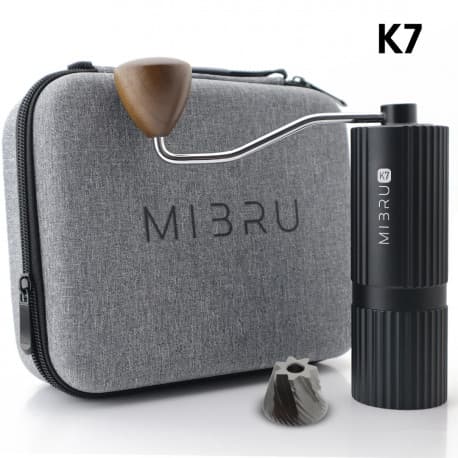 Mibru K7 Manual Coffee Grinder SS Burr - Black