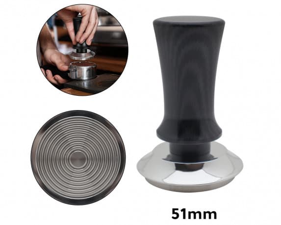 COFFEE FINE LEVEL CALIBRATED THREADED TAMPER 51MM