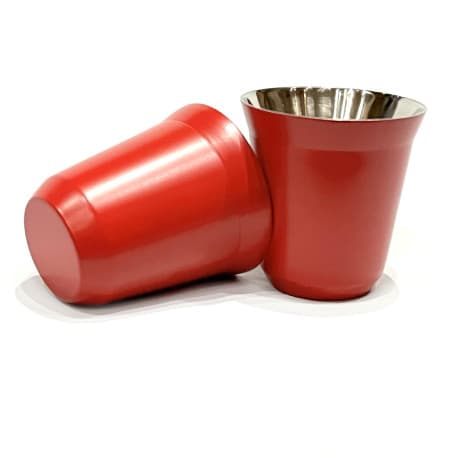 Nespresso design thermally insulated coffee mug - 160ml - light red