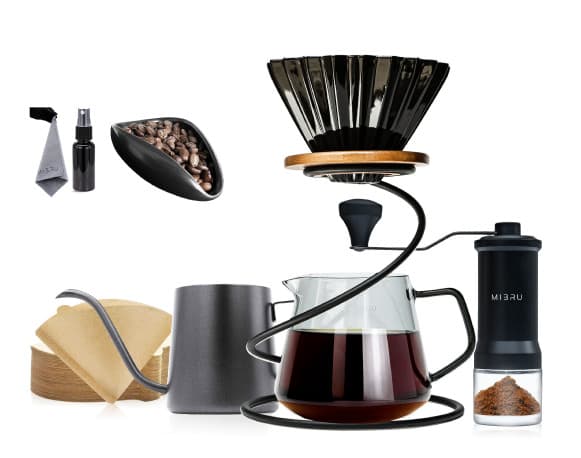 V60 Coffee Maker Drip Set With Coffee filter stand spiral