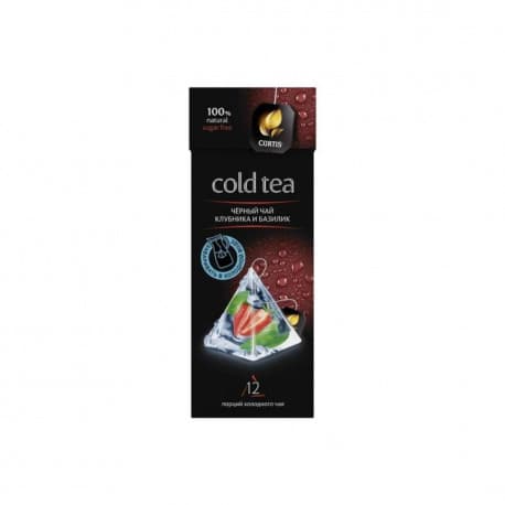 CURTIS - Iced Tea Pyramid Bags, Strawberry and Basil Flavor, 12 Bags