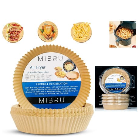 Air fryer paper food plate liner brown 16+4.5cm*50