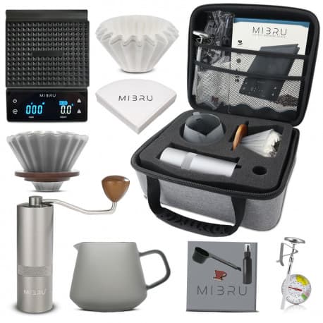 Coffee travel mini-set v60 and kalita way drip coffee set 12-in-1