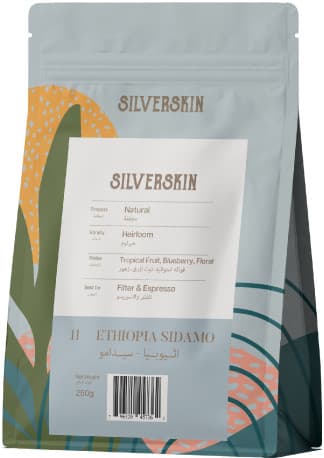 Silverskin Coffee Roasters Specialty Coffee from Ethiopia - Sidamo 250g - Whole Beans