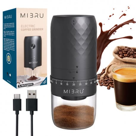 Coffee grinder rechargable mibru outside dialer