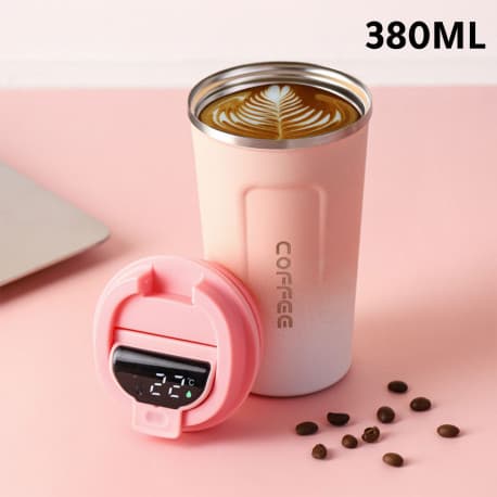 Vacuum thermos cup 380ml pink