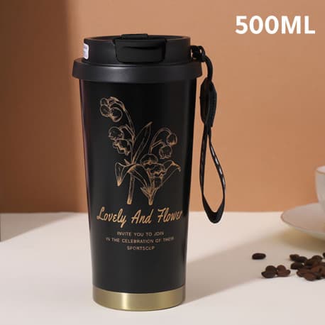Vacuum thermos cup 500ml black