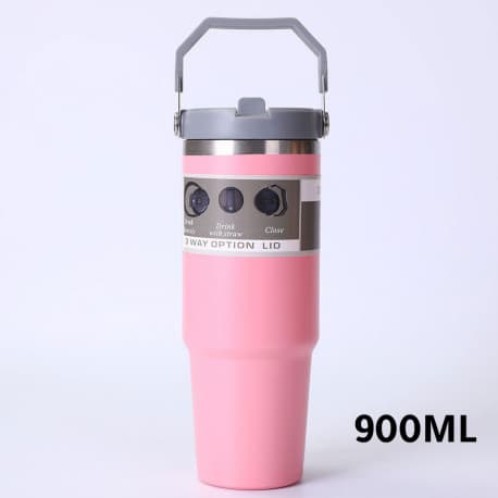 Vacuum thermos cup 900ml pink