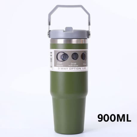 Vacuum thermos cup 900ml olive