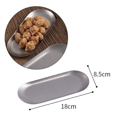 Serving tray stainless steel 18*8.5cm