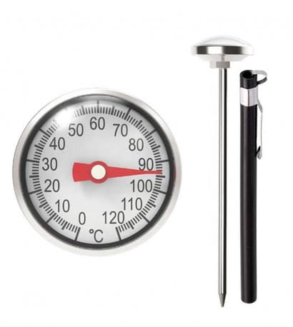 Coffee/Tea/Milk Thermometer with Long Stainless Steel Probe – Accurate Liquid Temperature Measurement