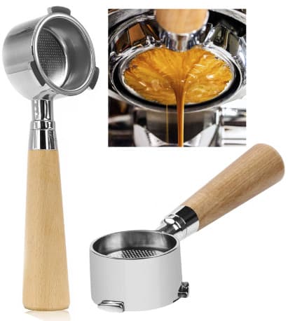 58mm 3-Ear Portafilter fits Barsetto, Hibrew H7, H7A, H7B, H10, H10A, H13 Plus with Stainless Steel Head, 2cup Basket, CASABREWS